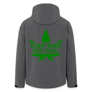 Burn weed not coal - Recycelte Männer Softshell-Jacke von Stanley/Stella - Anthrazit - Hinten - AI Model Male 185 light (185cm)