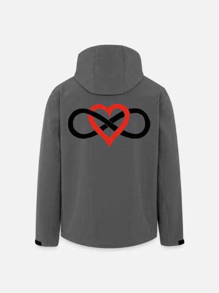 Amour infini (noir) - Veste softshell homme en polyester recyclé Stanley/Stella - charbon
