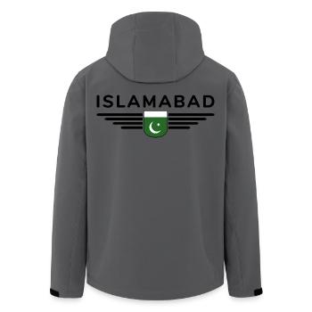 Islamabad Design – Capital City Style - Men’s Recycled Softshell Jacket by Stanley/Stella - anthracite - Back - AI Model Male 185 light (185cm)