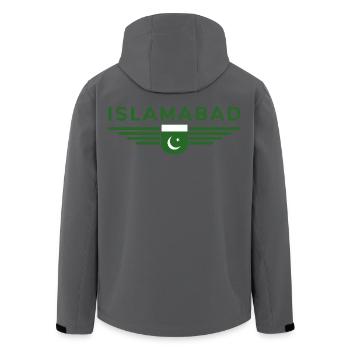 Islamabad Design – Capital City Style - Men’s Recycled Softshell Jacket by Stanley/Stella - anthracite - Back - AI Model Male 185 light (185cm)