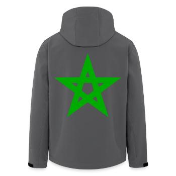 Marokko - Recycelte Männer Softshell-Jacke von Stanley/Stella - Anthrazit - Hinten - AI Model Male 185 light (185cm)
