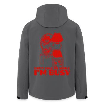 Süße Kawaii Minimalistische Frauenpower - Recycelte Männer Softshell-Jacke von Stanley/Stella - Anthrazit - Hinten - AI Model Male 185 light (185cm)