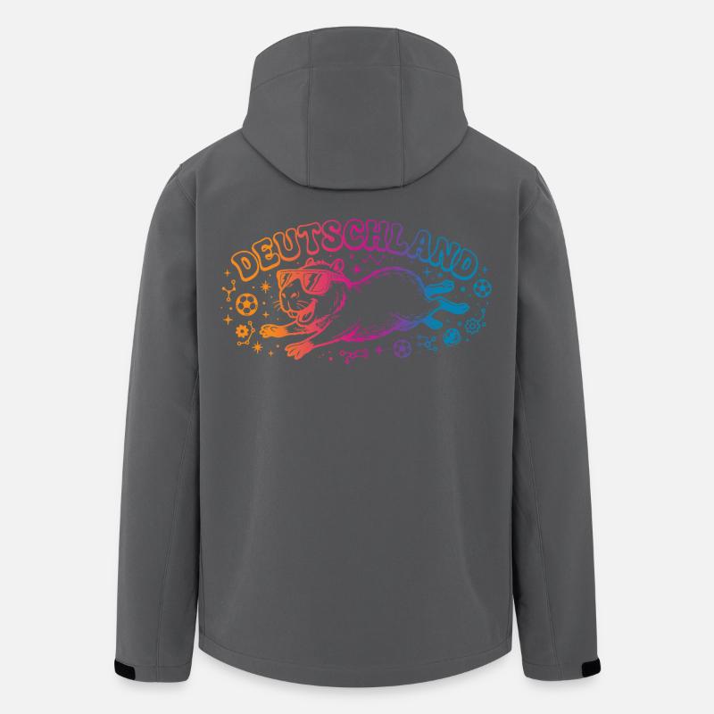 Deutschland Fussball Capybara - Recycelte Männer Softshell-Jacke von Stanley/Stella - Anthrazit