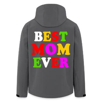 Best mom ever - Recycelte Männer Softshell-Jacke von Stanley/Stella - Anthrazit - Hinten - AI Model Male 185 light (185cm)