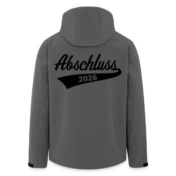 Remise des diplômes 2026 (Diplôme / Noir) - Veste softshell homme en polyester recyclé Stanley/Stella - charbon - Dos - AI Model Male 185 light (185cm)