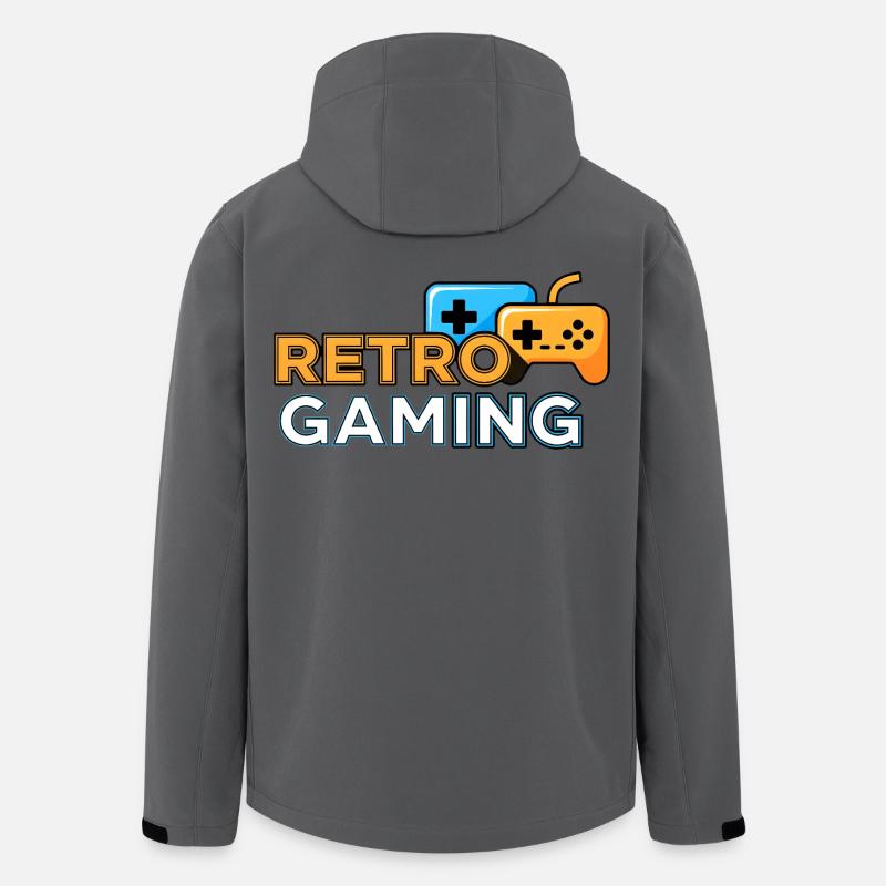 Retro Gaming - Recycelte Männer Softshell-Jacke von Stanley/Stella - Anthrazit