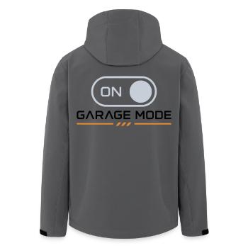 Garage Mode On – Mechanic Biker - Men’s Recycled Softshell Jacket by Stanley/Stella - anthracite - Back - AI Model Male 185 light (185cm)