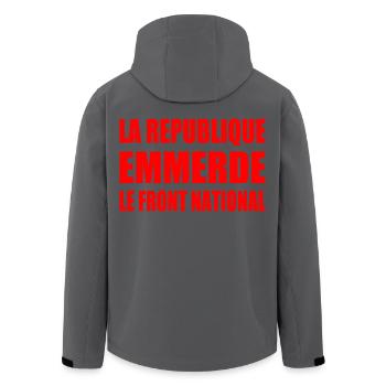 Die Jugend fickt den Front National - Recycelte Männer Softshell-Jacke von Stanley/Stella - Anthrazit - Hinten - AI Model Male 185 light (185cm)