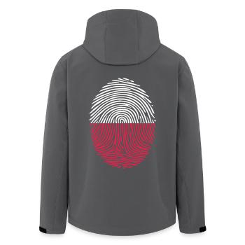 Polen in meiner DNA mit polnischer Flagge - Recycelte Männer Softshell-Jacke von Stanley/Stella - Anthrazit - Hinten - AI Model Male 185 light (185cm)