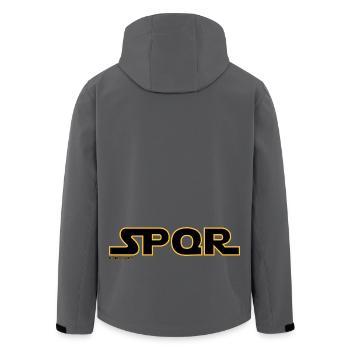 Bella Stellaria - SPQR - Roma Stellare - Recycelte Männer Softshell-Jacke von Stanley/Stella - Anthrazit - Hinten - AI Model Male 185 light (185cm)