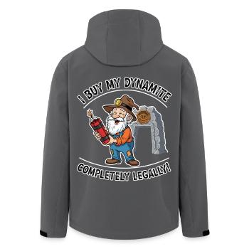Dynamit-Miner ! - Recycelte Männer Softshell-Jacke von Stanley/Stella - Anthrazit - Hinten - AI Model Male 185 light (185cm)