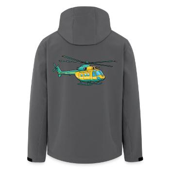 Hélicoptère - Veste softshell homme en polyester recyclé Stanley/Stella - charbon - Dos - AI Model Male 185 light (185cm)