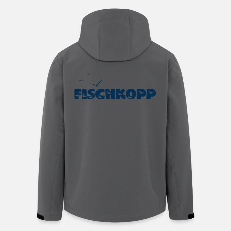 Fischkopp - Recycelte Männer Softshell-Jacke von Stanley/Stella - Anthrazit