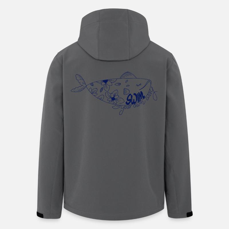 Schwimm deinen eigenen Weg - Recycelte Männer Softshell-Jacke von Stanley/Stella - Anthrazit