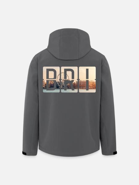 Flughafen Bari BRI - Recycelte Männer Softshell-Jacke von Stanley/Stella - Anthrazit