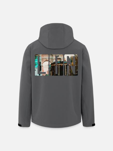 Flughafen Milan Linate LIN - Recycelte Männer Softshell-Jacke von Stanley/Stella - Anthrazit