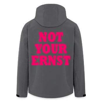 Not your ernst - Recycelte Männer Softshell-Jacke von Stanley/Stella - Anthrazit - Hinten - AI Model Male 185 light (185cm)
