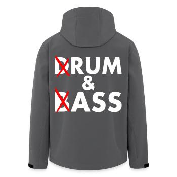 Drum and bass - rum and ass - Recycelte Männer Softshell-Jacke von Stanley/Stella - Anthrazit - Hinten - AI Model Male 185 light (185cm)