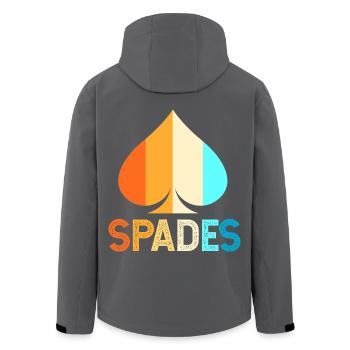 Pik Pikass Spielkarte Kartenspiel - Recycelte Männer Softshell-Jacke von Stanley/Stella - Anthrazit - Hinten - AI Model Male 185 light (185cm)