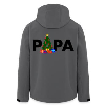 Papa Weihnachtsbaum - Recycelte Männer Softshell-Jacke von Stanley/Stella - Anthrazit - Hinten - AI Model Male 185 light (185cm)