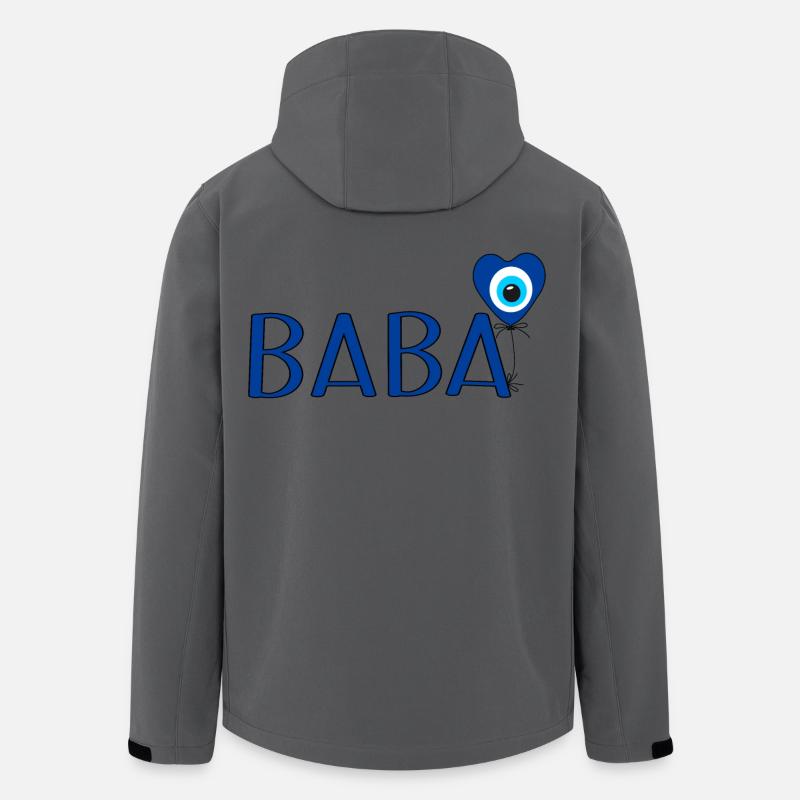 Baba mit Nazar Luftballon - Recycelte Männer Softshell-Jacke von Stanley/Stella - Anthrazit