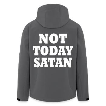 Not today satan - Recycelte Männer Softshell-Jacke von Stanley/Stella - Anthrazit - Hinten - AI Model Male 185 light (185cm)