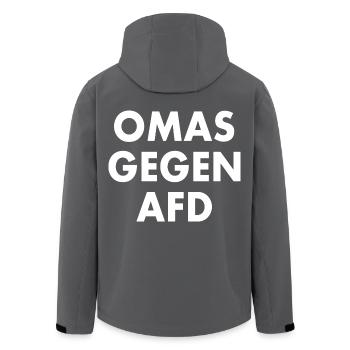 Omas gegen afd - Recycelte Männer Softshell-Jacke von Stanley/Stella - Anthrazit - Hinten - AI Model Male 185 light (185cm)