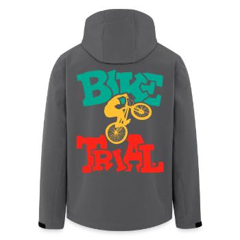 Balance und Kontrolle Bike Trial - Recycelte Männer Softshell-Jacke von Stanley/Stella - Anthrazit - Hinten - AI Model Male 185 light (185cm)