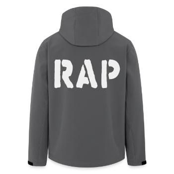 Beats und Reime: Rap Musik - Recycelte Männer Softshell-Jacke von Stanley/Stella - Anthrazit - Hinten - AI Model Male 185 light (185cm)