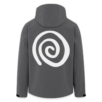 Muster und Illusion Hypnose Spirale - Recycelte Männer Softshell-Jacke von Stanley/Stella - Anthrazit - Hinten - AI Model Male 185 light (185cm)
