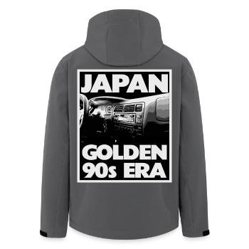 Japan Goldene Ära der 90er Jahre - Auto - Recycelte Männer Softshell-Jacke von Stanley/Stella - Anthrazit - Hinten - AI Model Male 185 light (185cm)