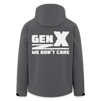 Generation X - Es ist uns egal - Recycelte Männer Softshell-Jacke von Stanley/Stella - Anthrazit - Hinten - AI Model Male 185 light (185cm)