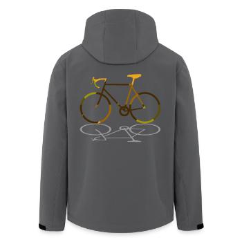 Road bike - bicycles cycling - Men’s Recycled Softshell Jacket by Stanley/Stella - anthracite - Back - AI Model Male 185 light (185cm)