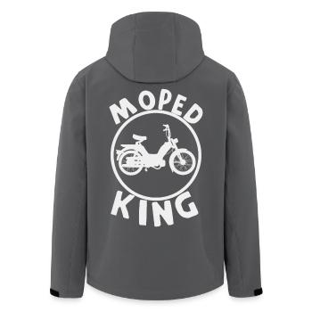 Moped König - Recycelte Männer Softshell-Jacke von Stanley/Stella - Anthrazit - Hinten - AI Model Male 185 light (185cm)