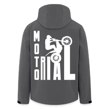 Moto Trial Nachrichten - Trial Bike Rider - Recycelte Männer Softshell-Jacke von Stanley/Stella - Anthrazit - Hinten - AI Model Male 185 light (185cm)