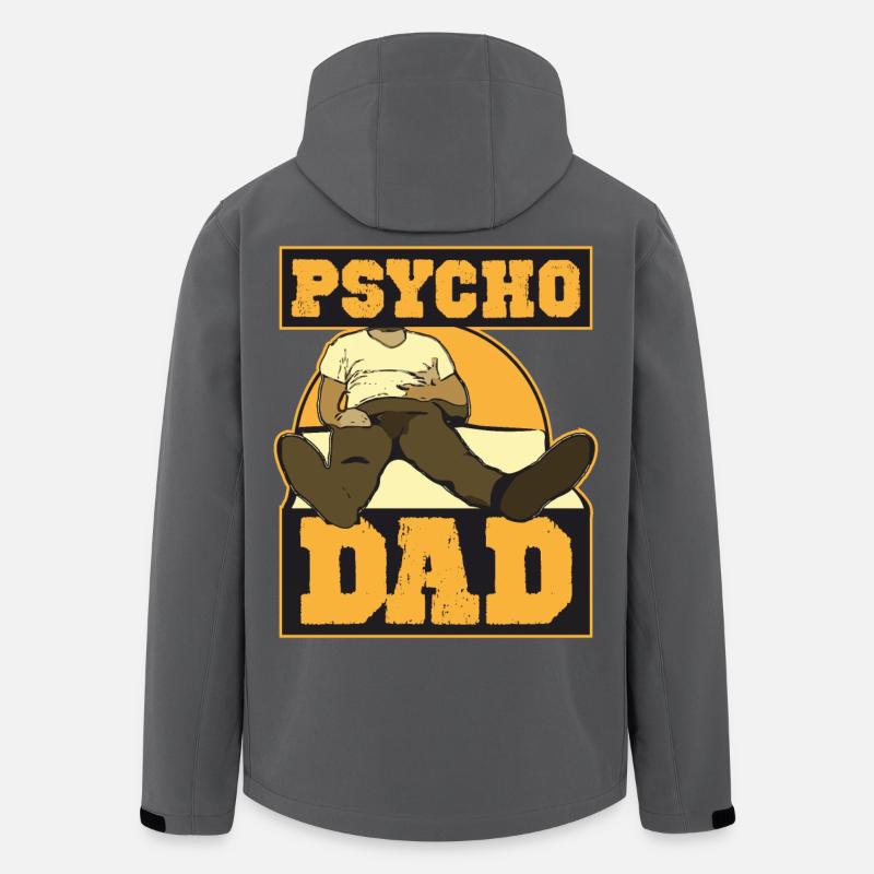 Psycho Dad wie Bundy auf dem Sofa guckt Psycho Dad - Recycelte Männer Softshell-Jacke von Stanley/Stella - Anthrazit