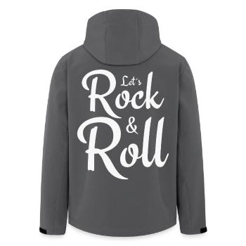 Let's Rock and Roll - Musik Sprüche - Recycelte Männer Softshell-Jacke von Stanley/Stella - Anthrazit - Hinten - AI Model Male 185 light (185cm)