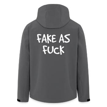 falsch wie scheisse - Recycelte Männer Softshell-Jacke von Stanley/Stella - Anthrazit - Hinten - AI Model Male 185 light (185cm)