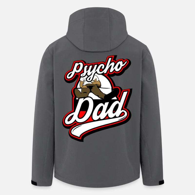 Psycho - Papa - Psycho - Dad - Recycelte Männer Softshell-Jacke von Stanley/Stella - Anthrazit