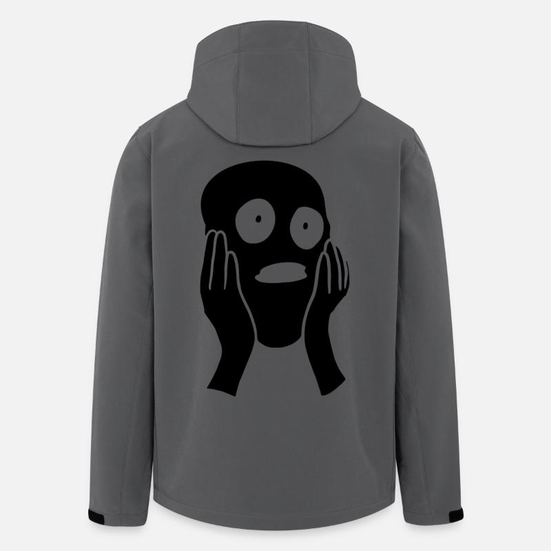 Gesicht der Angst - Recycelte Männer Softshell-Jacke von Stanley/Stella - Anthrazit