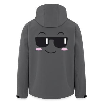 Sunglasses laugh face - Men’s Recycled Softshell Jacket by Stanley/Stella - anthracite - Back - AI Model Male 185 light (185cm)