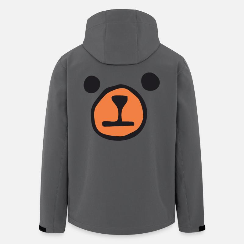 Bären Gesicht - Bär - Recycelte Männer Softshell-Jacke von Stanley/Stella - Anthrazit