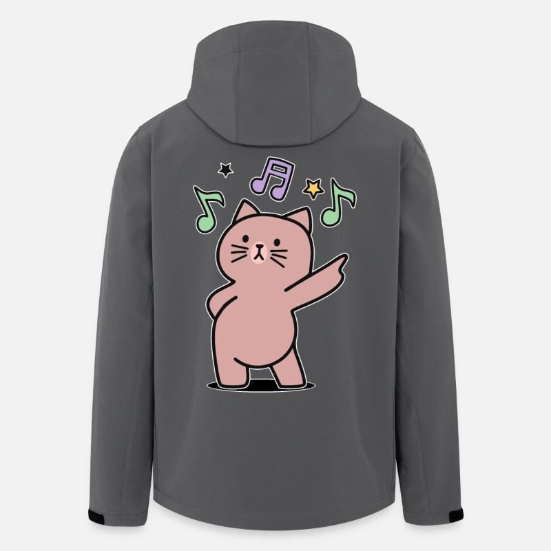 super funky musique disco dance cat - Veste softshell homme en polyester recyclé Stanley/Stella - charbon