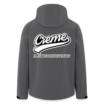 Creme steigt immer nach oben - Recycelte Männer Softshell-Jacke von Stanley/Stella - Anthrazit - Hinten - AI Model Male 185 light (185cm)