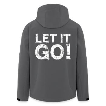 Let It Go Spruch - Lass einfach los - Recycelte Männer Softshell-Jacke von Stanley/Stella - Anthrazit - Hinten - AI Model Male 185 light (185cm)