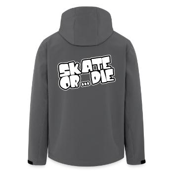 Skate oder stirb - Skateboarden - Recycelte Männer Softshell-Jacke von Stanley/Stella - Anthrazit - Hinten - AI Model Male 185 light (185cm)