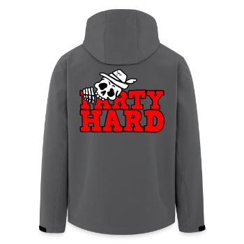 Geburtstag mit Alkohol und Bier - Party Hard - Recycelte Männer Softshell-Jacke von Stanley/Stella - Anthrazit - Hinten - AI Model Male 185 light (185cm)