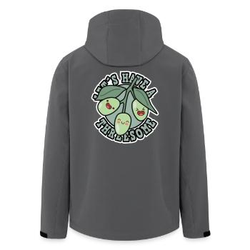 Lass uns einen Dreier mit Oliven Früchten machen - Recycelte Männer Softshell-Jacke von Stanley/Stella - Anthrazit - Hinten - AI Model Male 185 light (185cm)