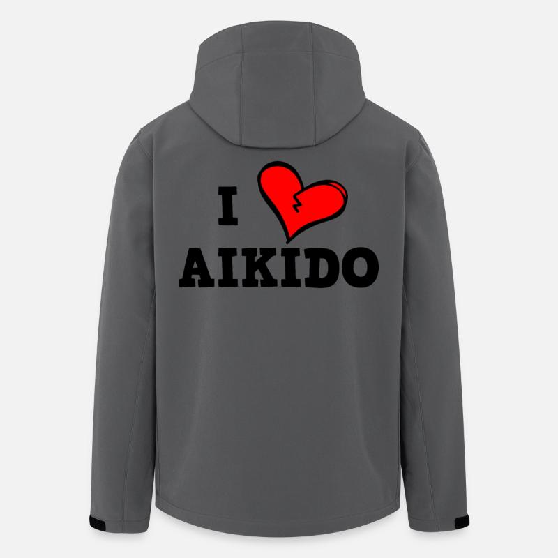 I love Aikido - Men’s Recycled Softshell Jacket by Stanley/Stella - anthracite