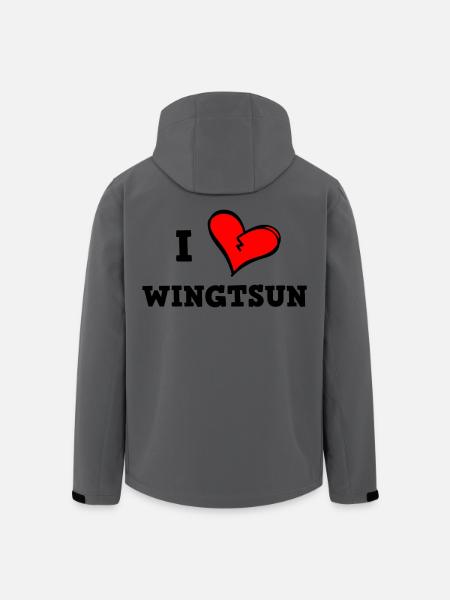 Ich liebe Wingtsun - Recycelte Männer Softshell-Jacke von Stanley/Stella - Anthrazit